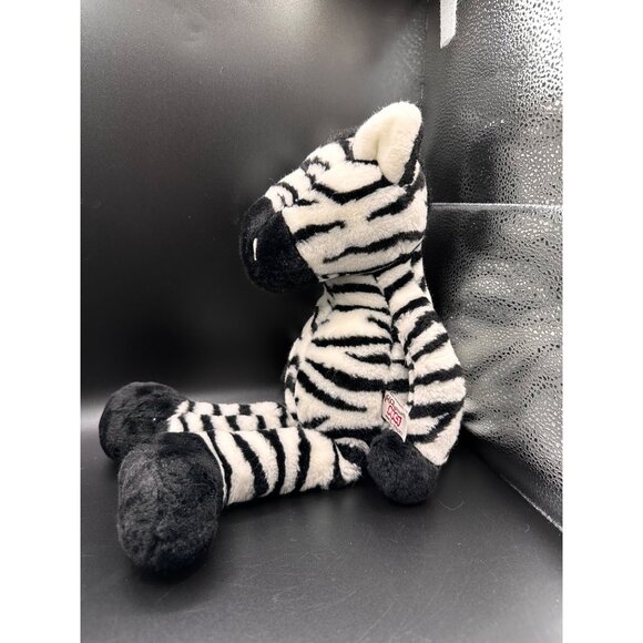 Zebra Plush Nici by Enesco Wild 14" Stuffed Animal Germany Weighted Vtg RARE - Picture 10 of 16